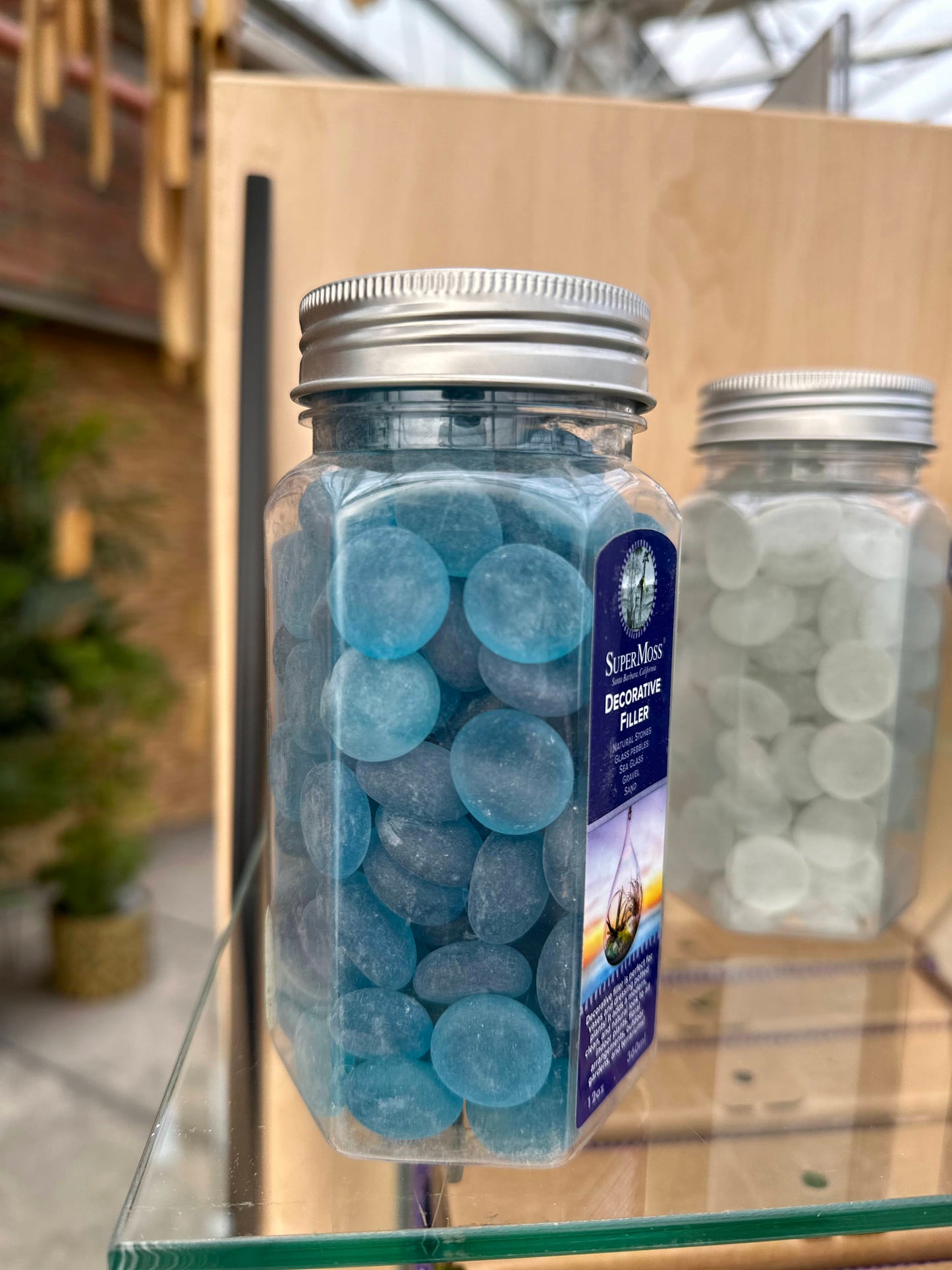Glacier Blue Glass Pebbles - 12oz
