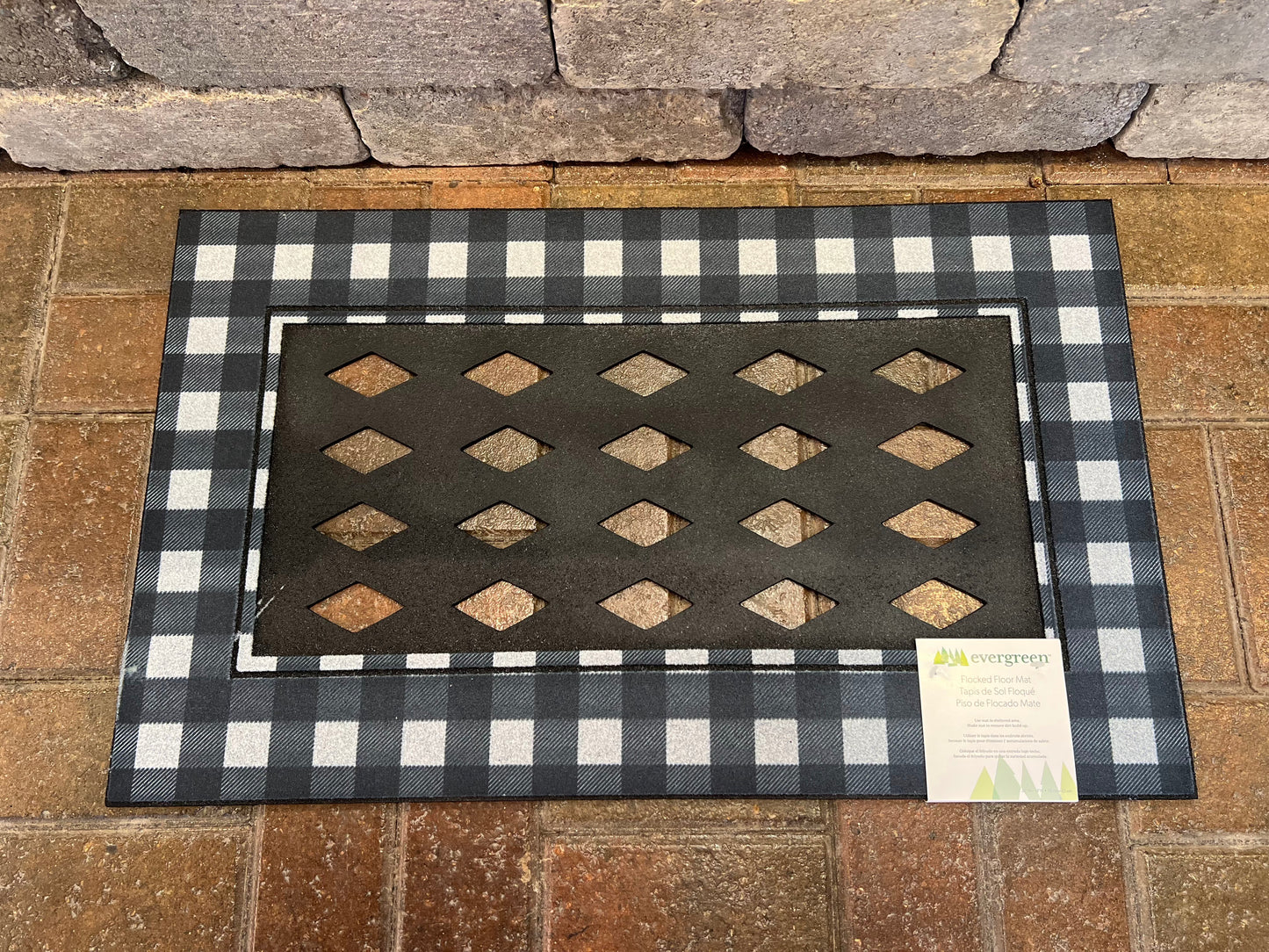 Black & White Buffalo Check Sassafras Mat Tray
