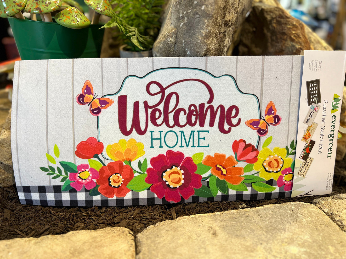 Summer Floral w/ Butterflies Sassafras Switch Mat