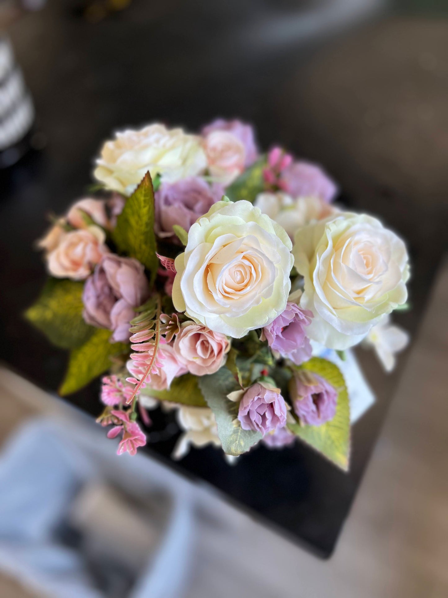 Roses in a Square Pot