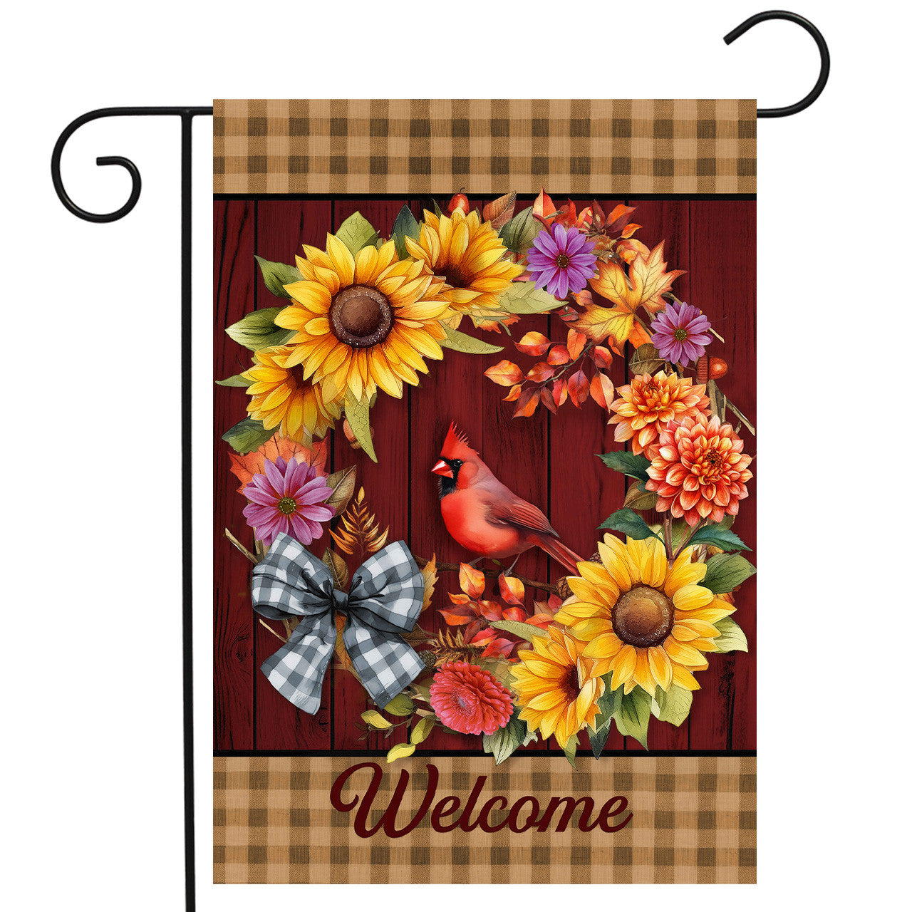 Harvest Wreath Garden Flag