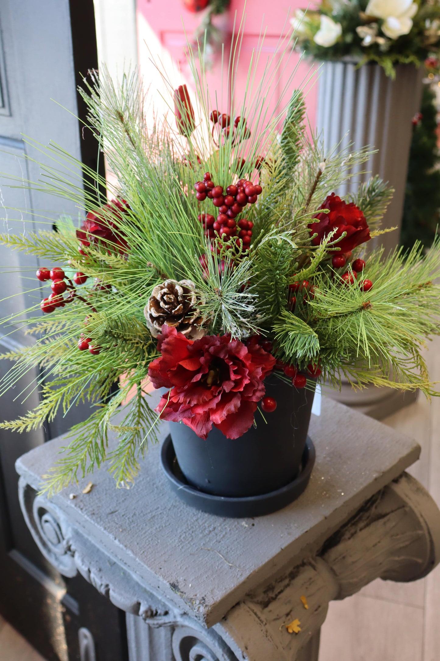 Holiday Potted Silk Arrangement