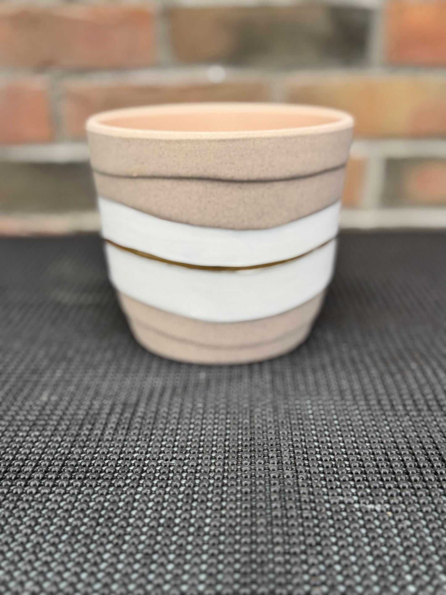 5" Organic Stripe Planter