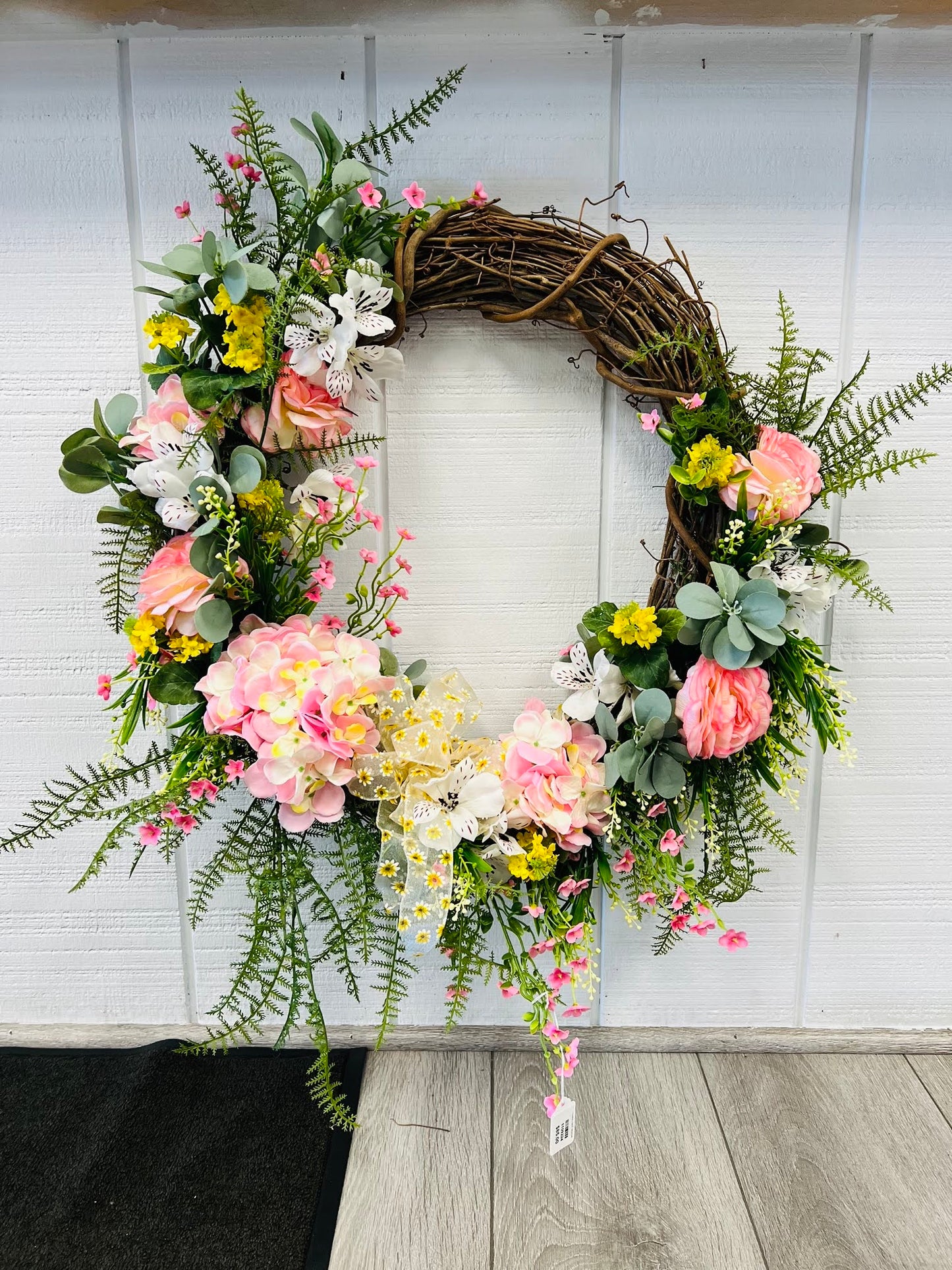 Pink, White, & Yellow Wreath