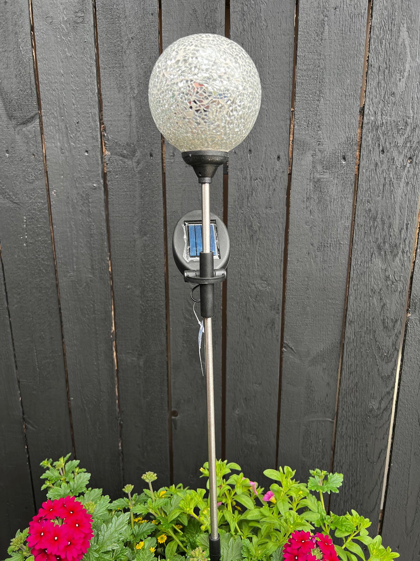 32" White Mosaic Solar Stake