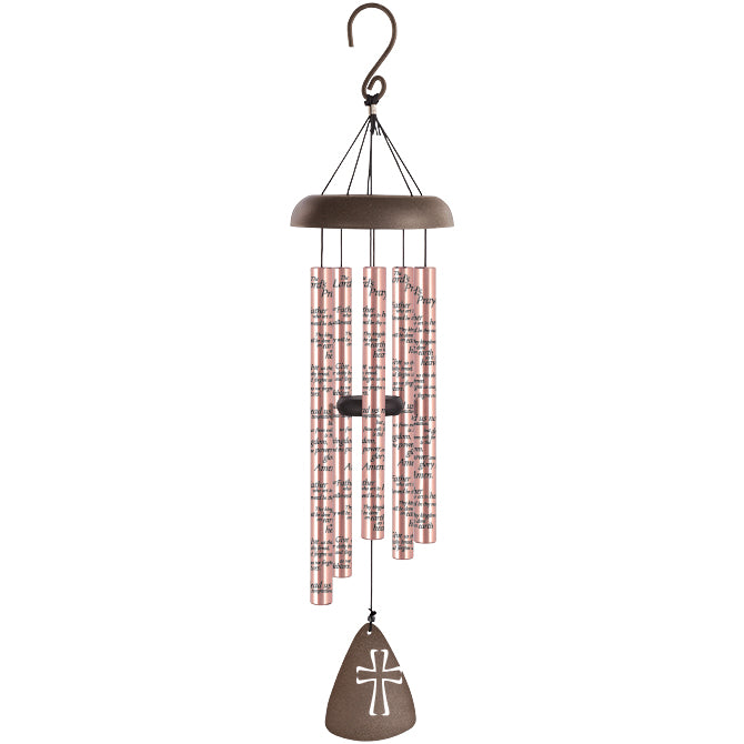 30" Rose Gold Sonnet Chime - "Lord's Prayer"