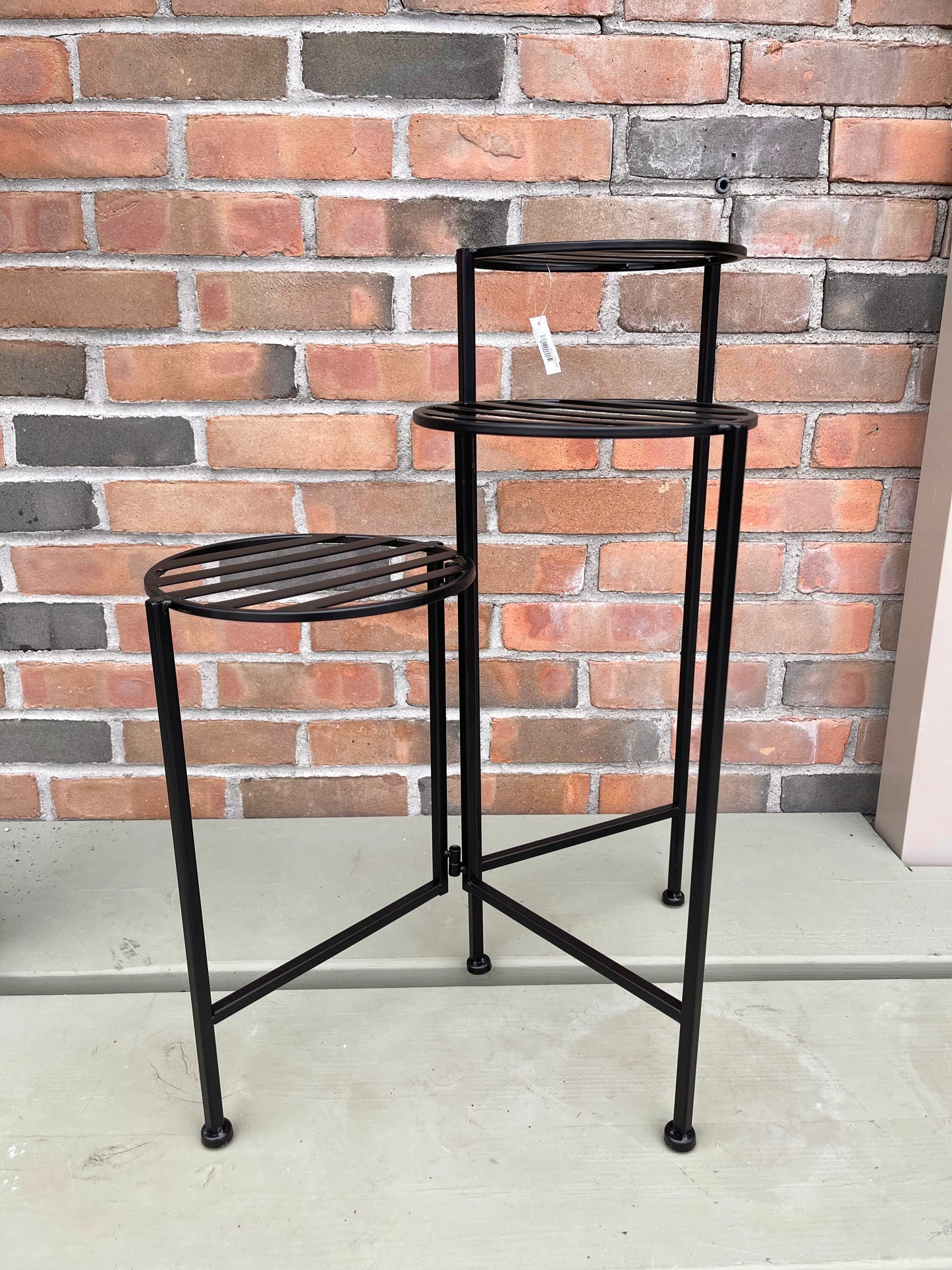 24" 3 Tier Black Plant Stand