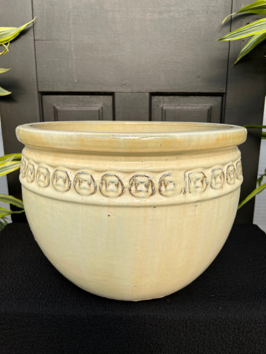 15" Saigon Sand Coin Low Bowl