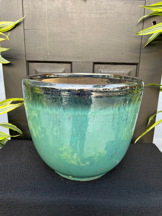 13.75" Ocean Blue Cup Pot