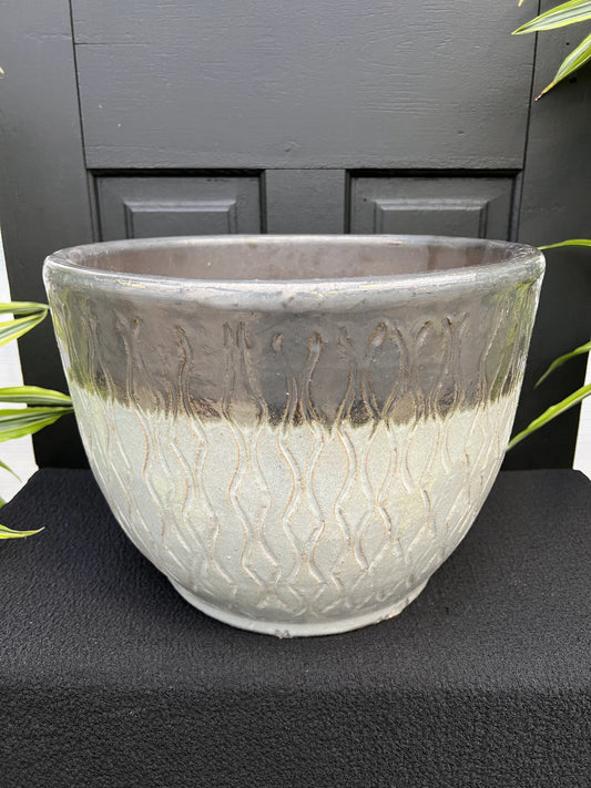 14.5" Gunmetal Gray Seaweed Toga Pot