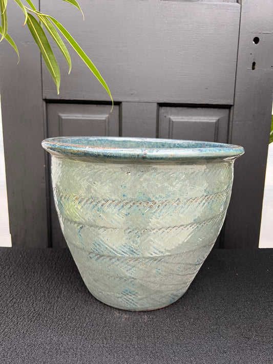11.5" Blue Futhara Basket Planter