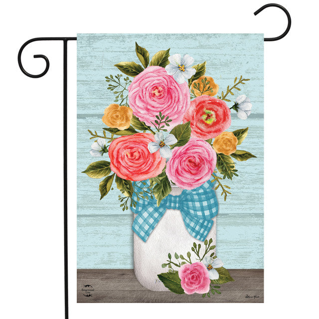 Rose Jar Garden Flag