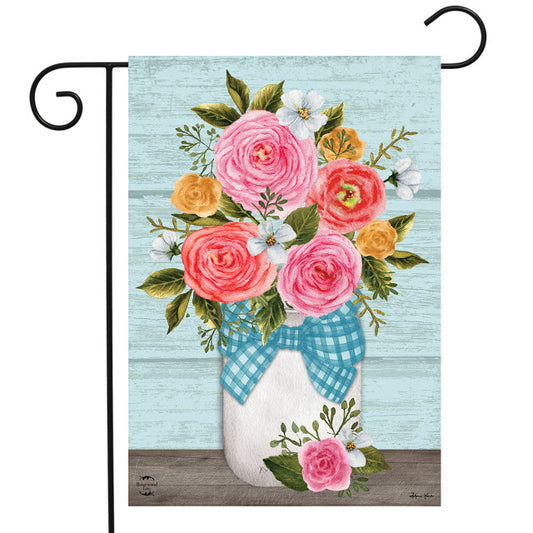Rose Jar Garden Flag