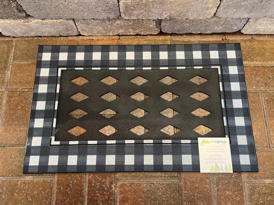 Black & White Buffalo Check Sassafras Mat Tray