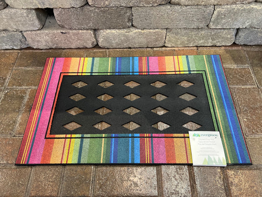 Multicolor Stripe Sassafras Mat Tray