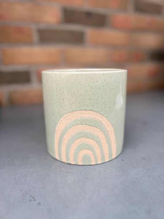 5.3" Lasco Arches Planter - Green