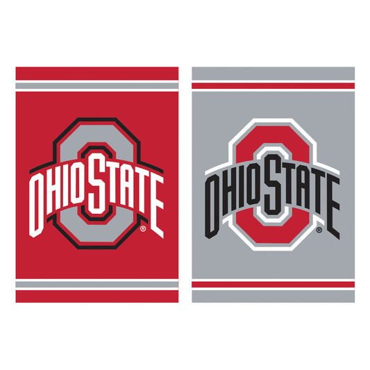 Ohio State University Embossed Suede Garden Flag