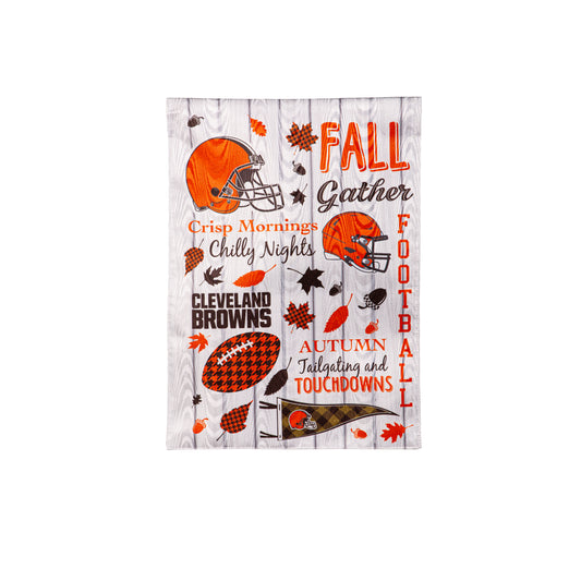 Cleveland Browns Fall Garden Flag