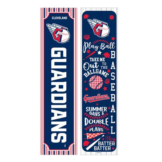 47" Cleveland Guardians Double Sided Porch Leaner