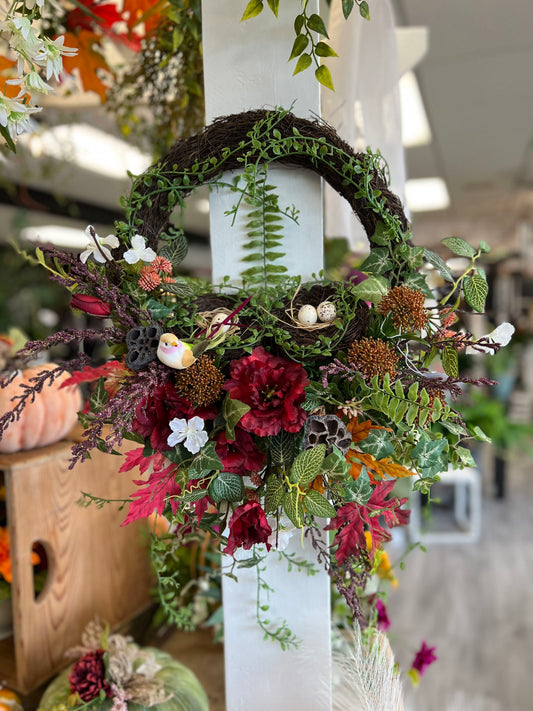 Nest Wreath with Birds