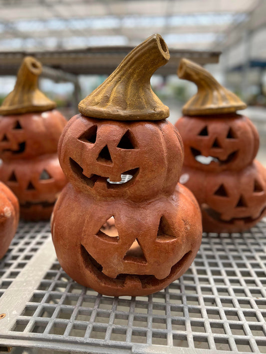 Double Pumpkin Lantern 17"