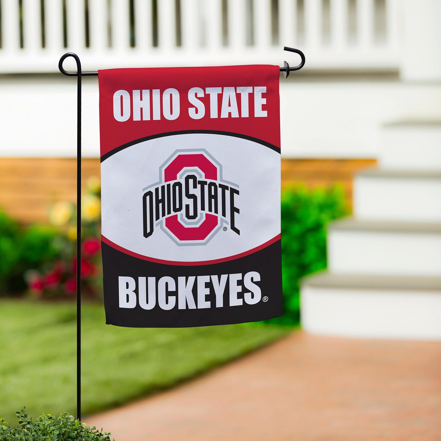 Ohio State University Suede Garden Flag