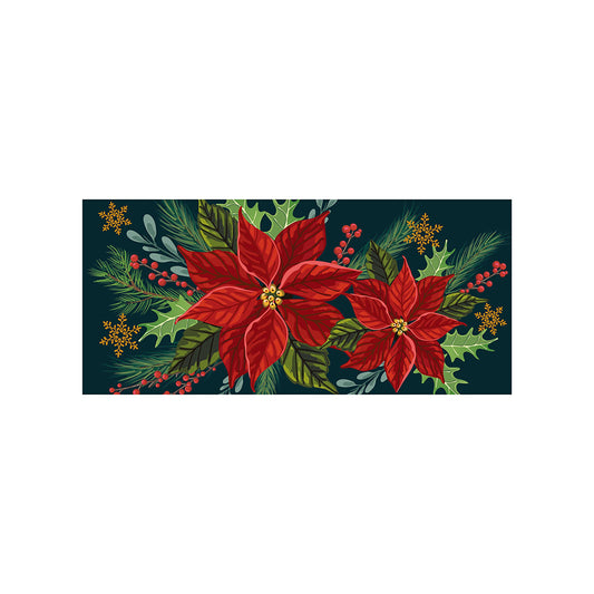 Happy Holidays Poinsettia Sassafras Switch Mat
