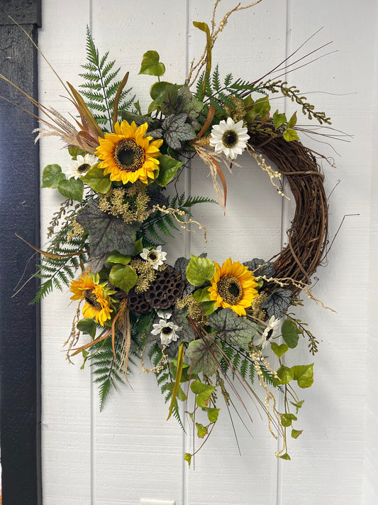 Sunflower & Daisy Wreath