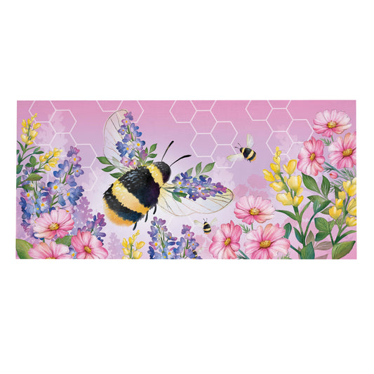 Pollinator Garden Pink Florals Bee Switch Mat