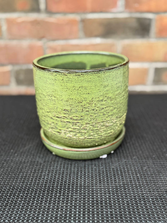 6" Naomi Planter - Green