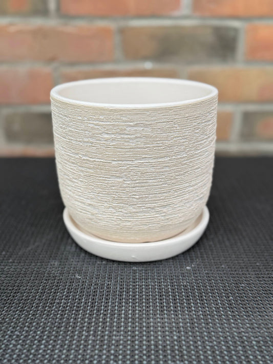 6" Naomi Planter - White