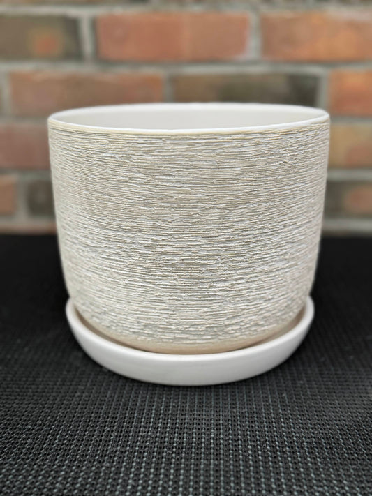 8" Naomi Planter - White