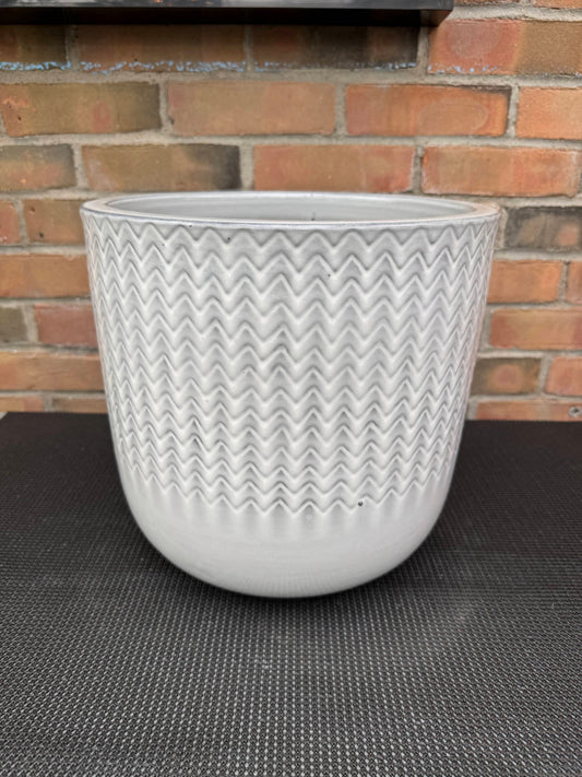 12.25" Myan Planter - White