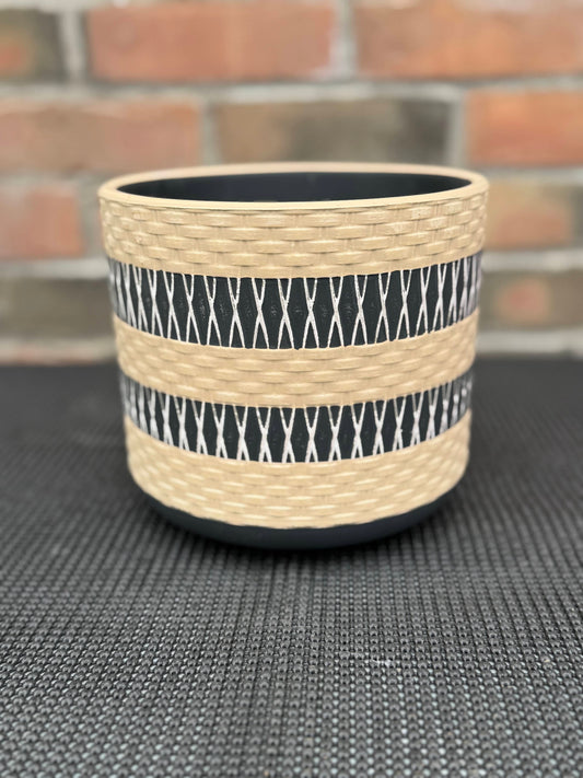 6" Woven Basket Planter