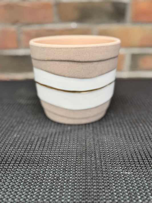 5" Organic Stripe Planter