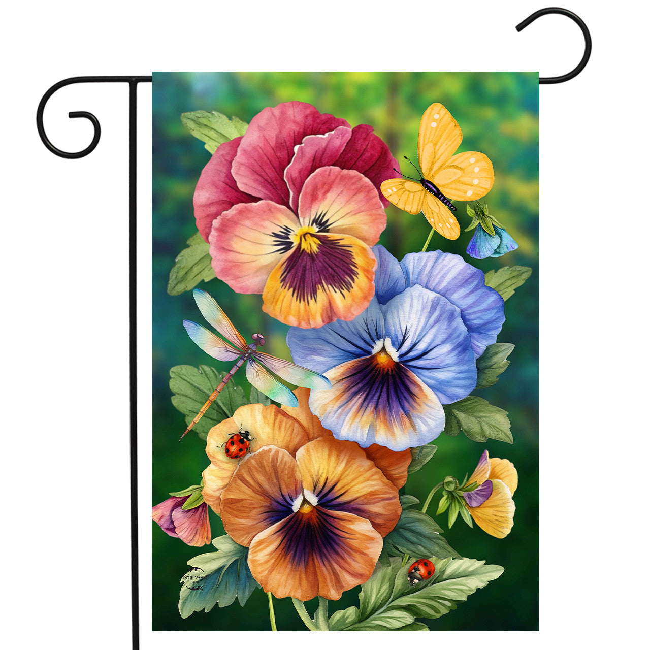Pansy Trio Garden Flag