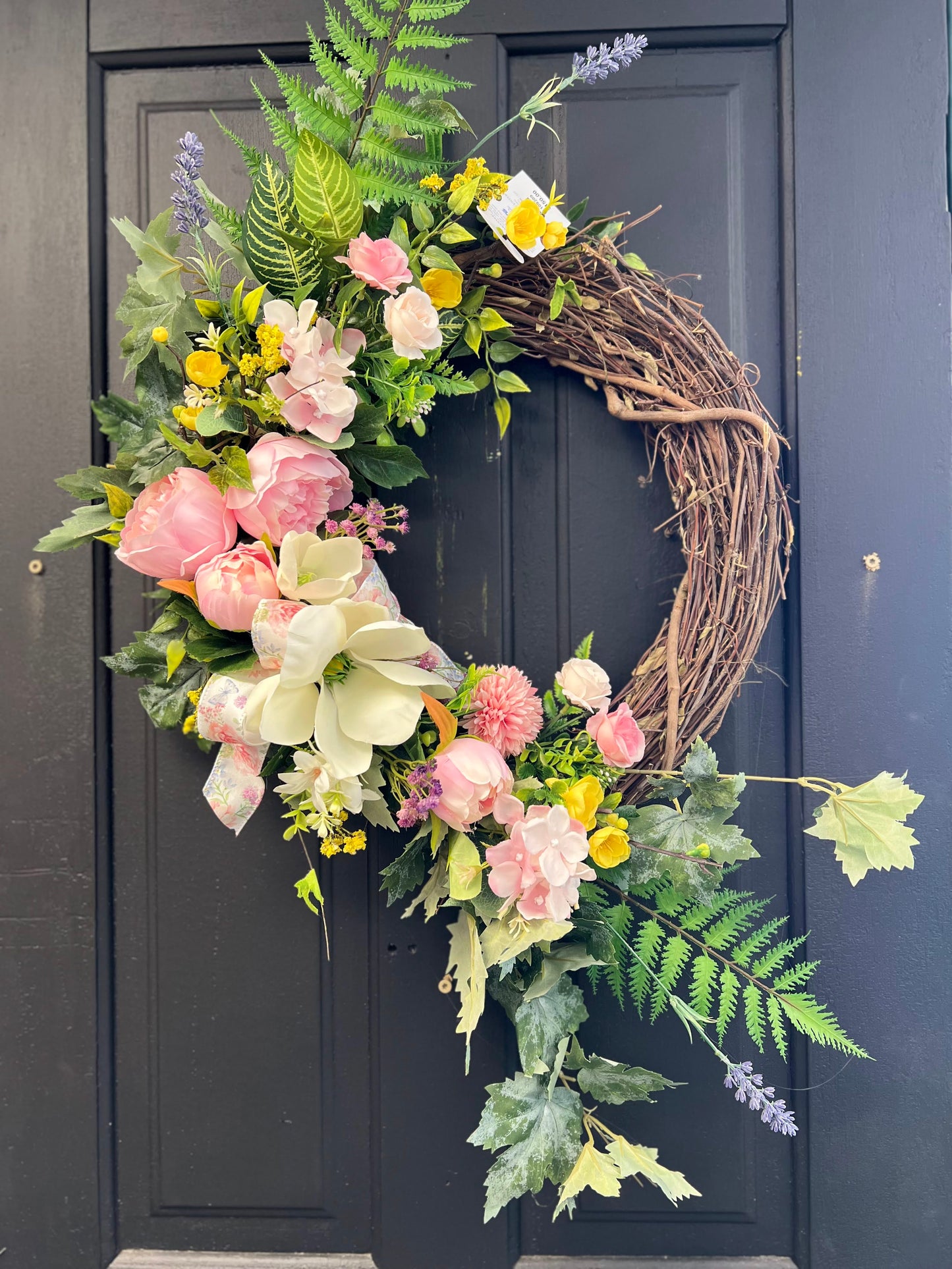 White, Yellow, & Pink Wreath