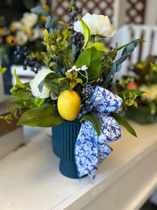Lemon & Blueberries Potted Arrangement