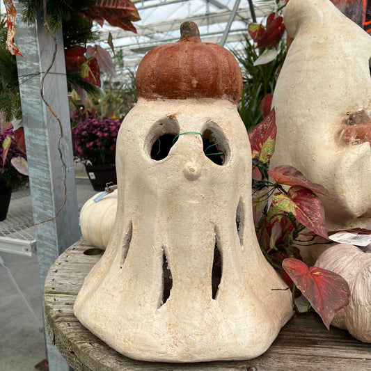 Ghost with Pumpkin on Head 21"