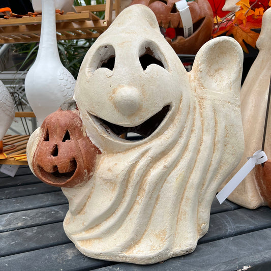 Small Ghost with Pumpkin 20.5"