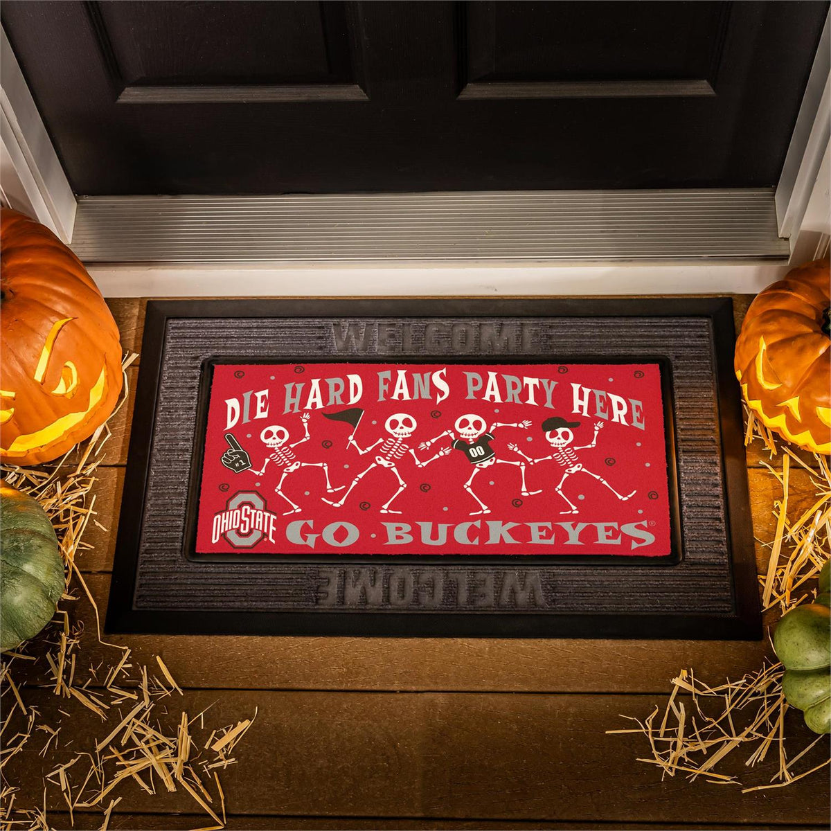 OSU Flocked Coir Halloween Switch Mat