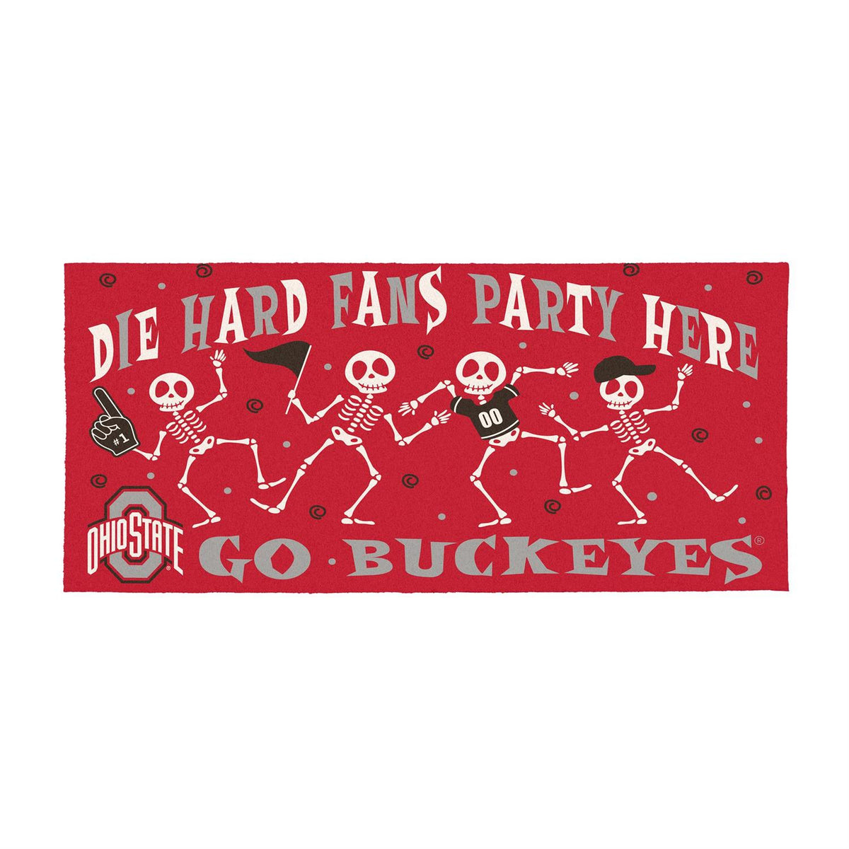 OSU Flocked Coir Halloween Switch Mat