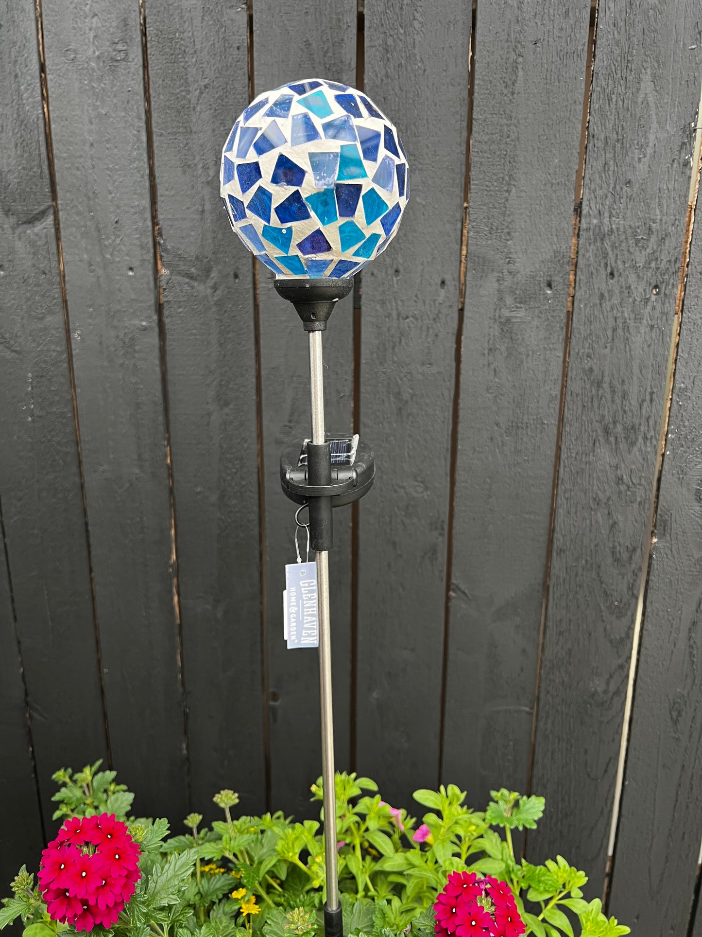 32" Blue Mosaic Solar Stake