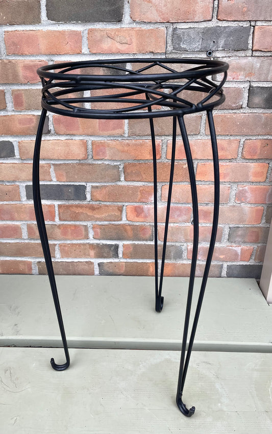 27" Black Round Plant Stand