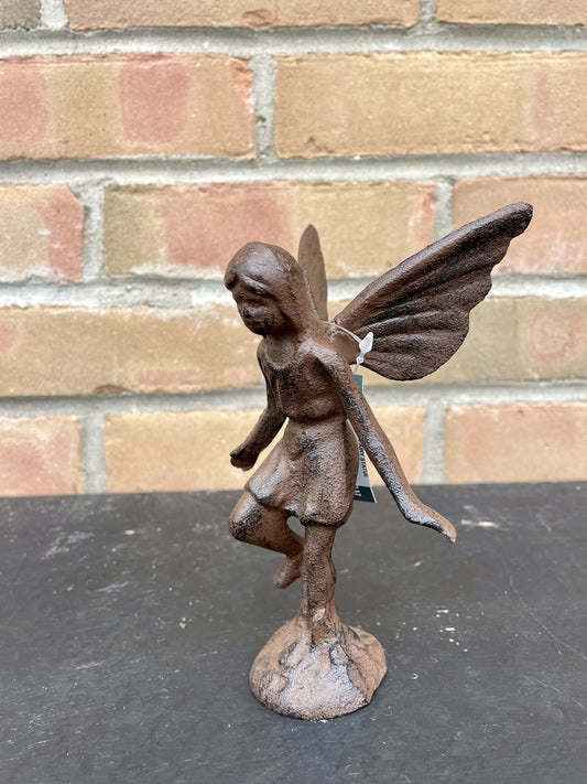 6.7" Cast Iron Fairy Statue