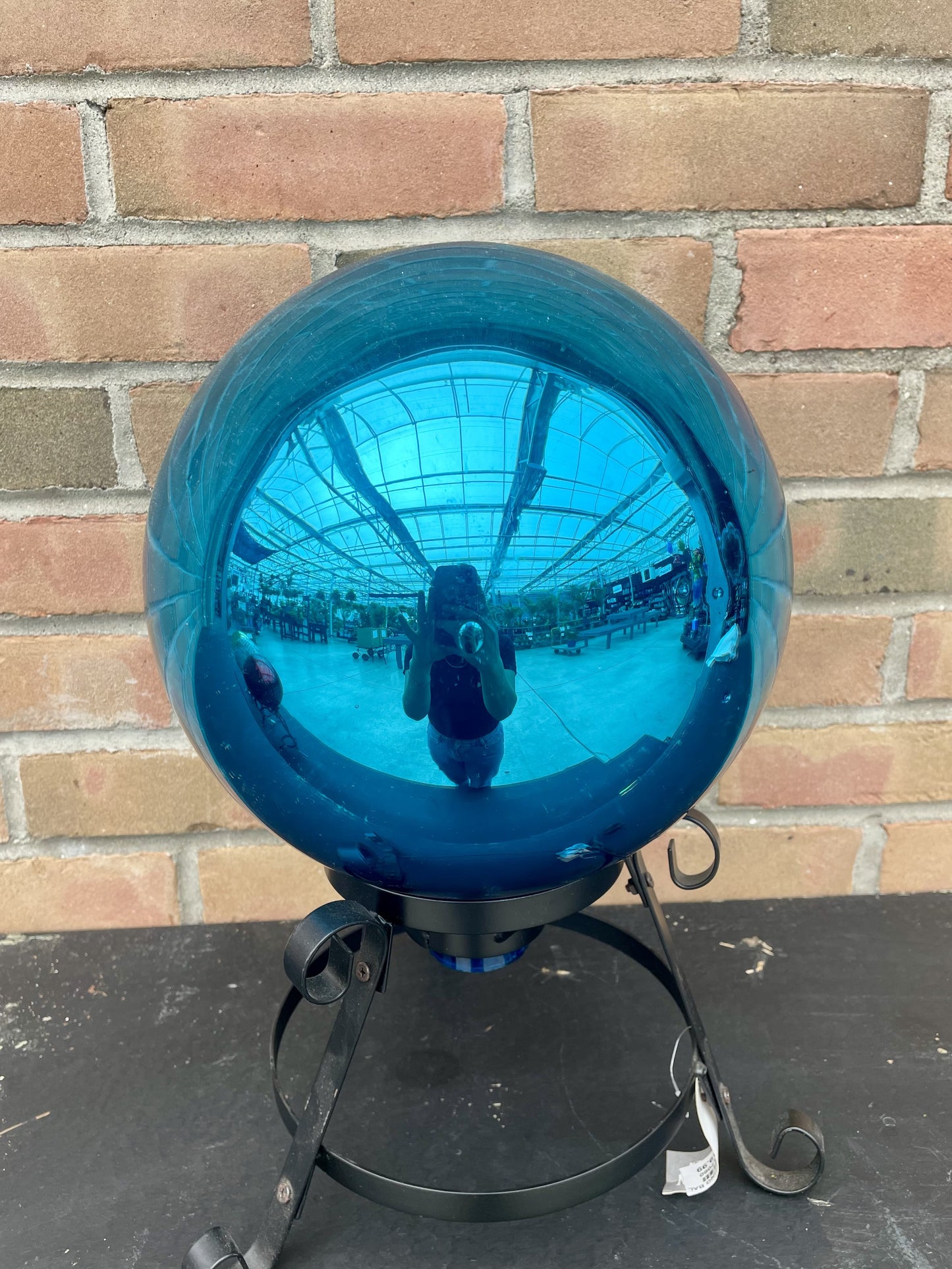 10" Turquoise Mirror Glass Gazing Ball