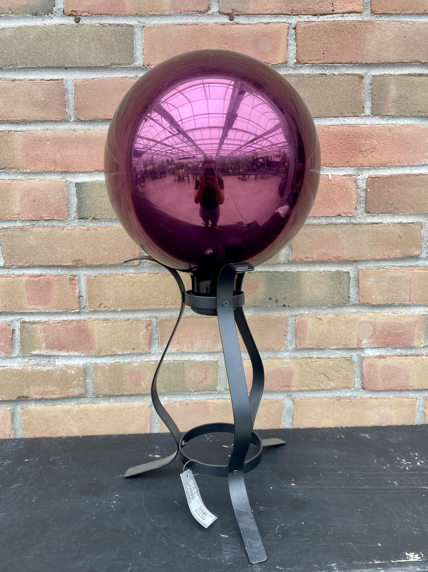 10" Purple Mirror Glass Gazing Ball