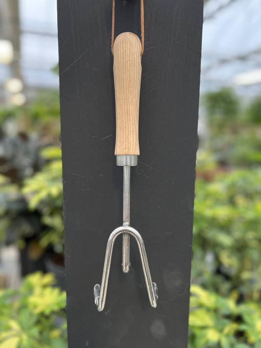 Hand Rake with Wooden Handle