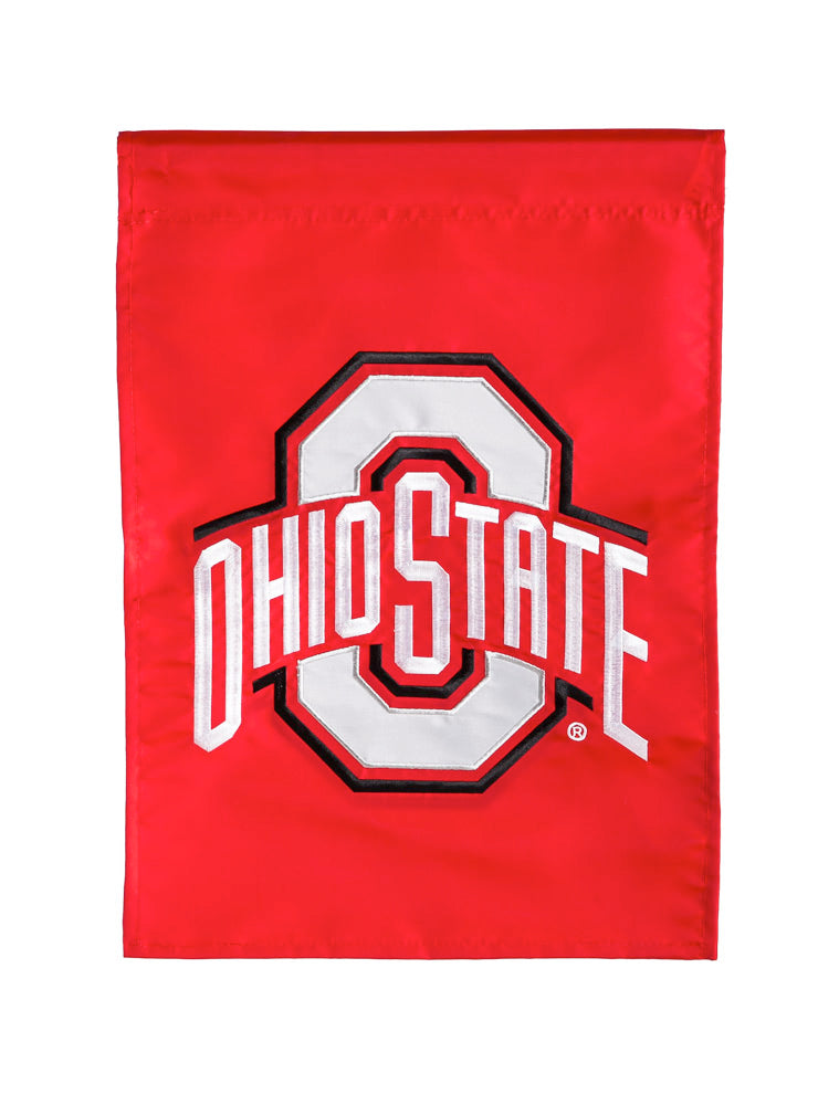 Ohio State University Applique Garden Flag