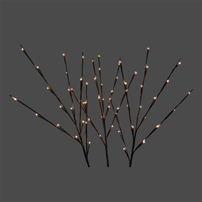 Warm White LED Twigs - Set of 3